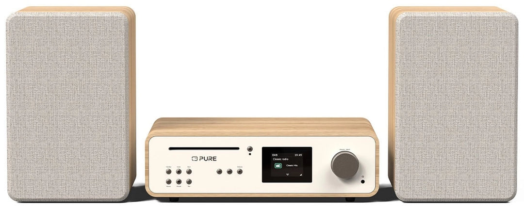 Pure Classic Stereo Hi-Fi System – DAB+, CD, Bluetooth, 100W, legno di quercia