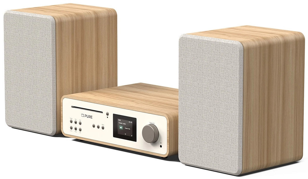 Pure Classic Stereo Hi-Fi System – DAB+, CD, Bluetooth, 100W, legno di quercia