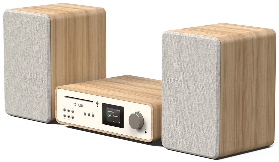 Pure Classic Stereo Hi-Fi System – DAB+, CD, Bluetooth, 100W, Egetræ