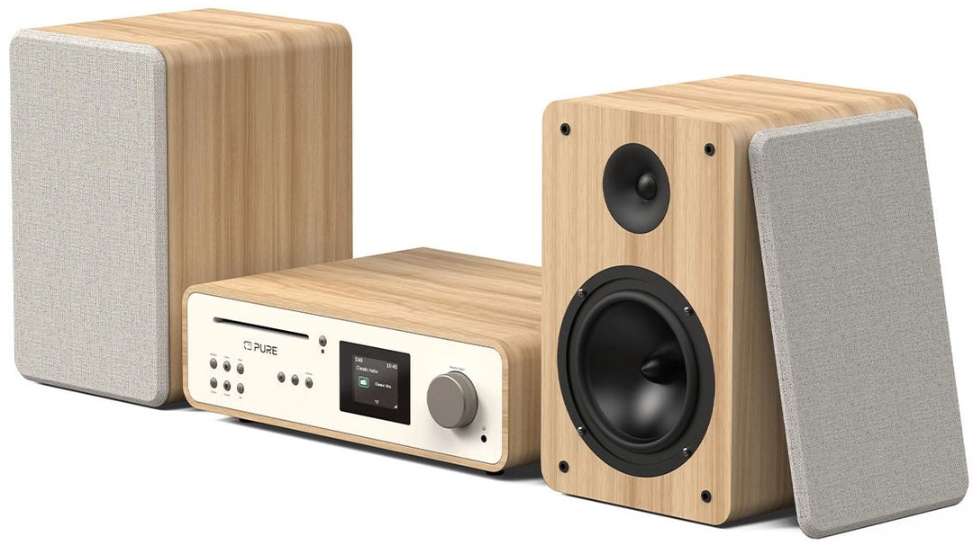Pure Classic Stereo Hi-Fi System – DAB+, CD, Bluetooth, 100W, legno di quercia