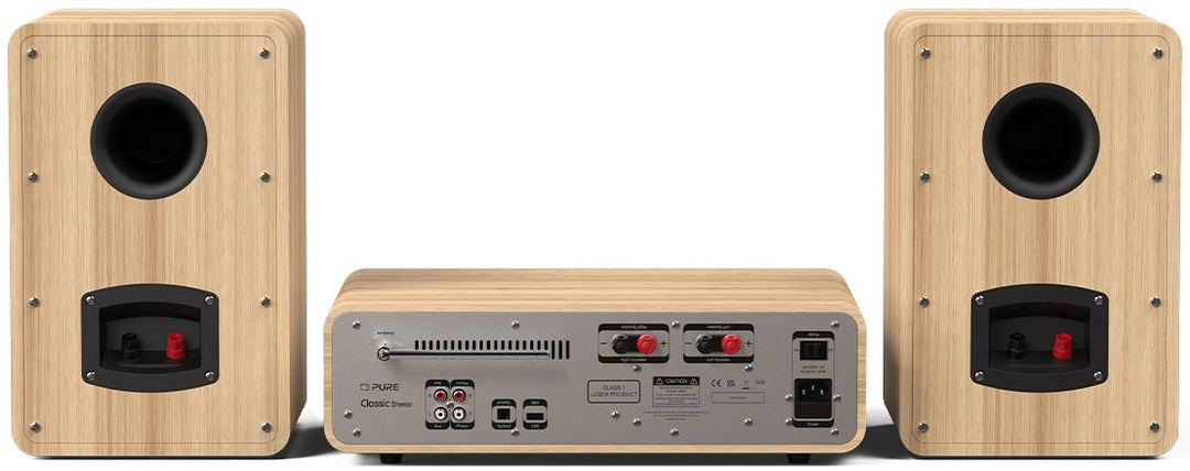 Pure Classic Stereo Hi-Fi System – DAB+, CD, Bluetooth, 100W, legno di quercia