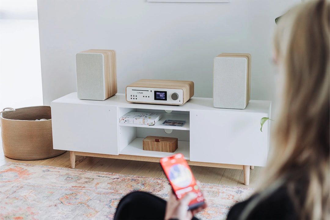 Pure Classic Stereo Hi-Fi System – DAB+, CD, Bluetooth, 100W, legno di quercia
