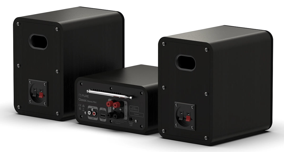 Pure Classic Stereo Mini Hi-Fi System – DAB+, CD, Bluetooth, 40W, Nero