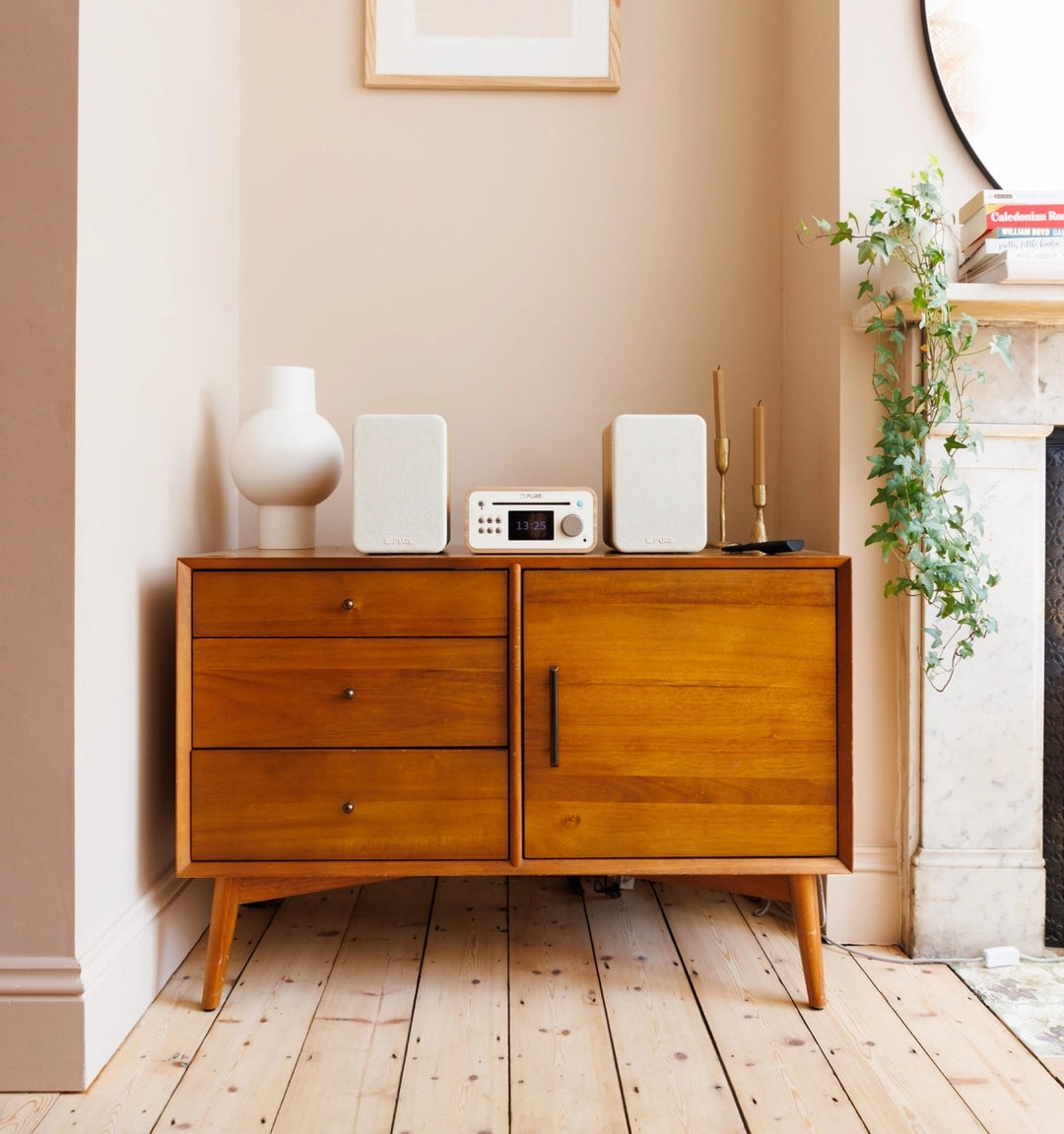 Pure Classic Sistema Hi-Fi stereo Mini – DAB+, CD, Bluetooth, 40W, legno di quercia