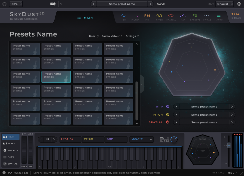 SkyDust Sintetizzatore immersivo 3D Plug-In