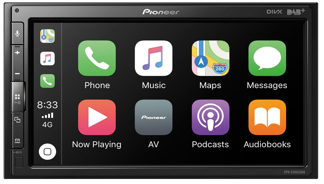 Pioneer SPH-EVO62DAB-Uni 1-DIN Autoradio con Apple CarPlay, DAB e Bluetooth