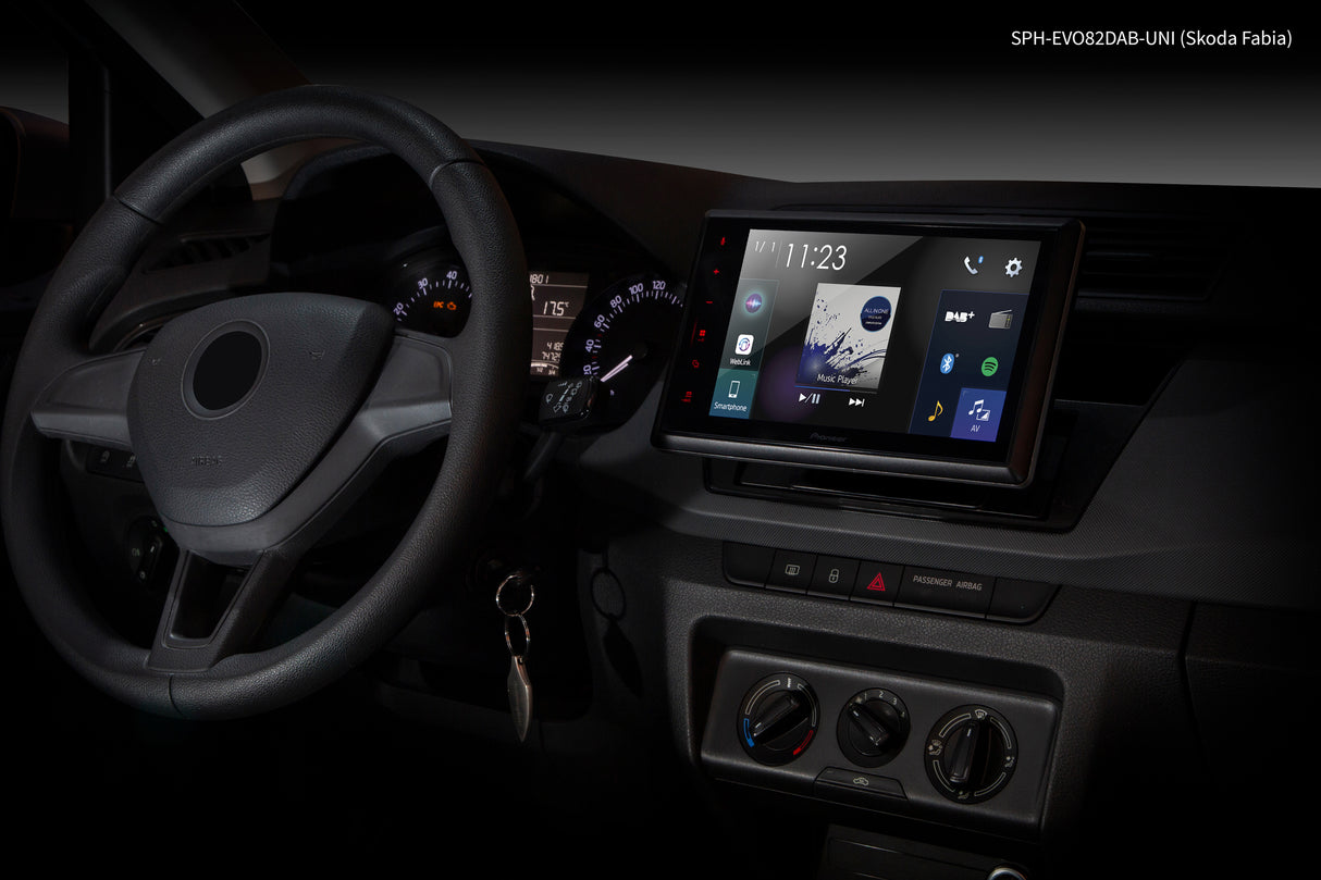 Pioneer SPH-EVO82DAB-Uni1-DIN Autoradio con Apple CarPlay, DAB e Bluetooth