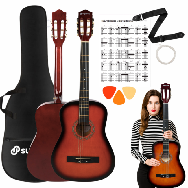 SUPRIMO CGS2 SB set di chitarra classica 4/4, sunburst