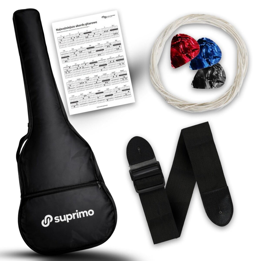 Suprimo CGS2 BK set di chitarra classica 4/4, nero