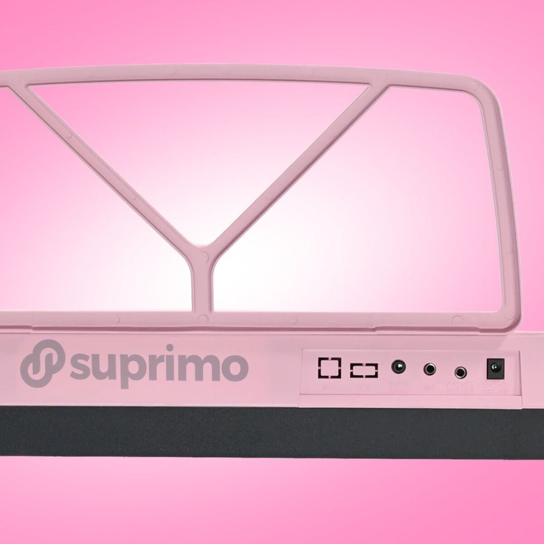 SUPRIMO Tastiera 61 tasti Pink con microfoni e leggio