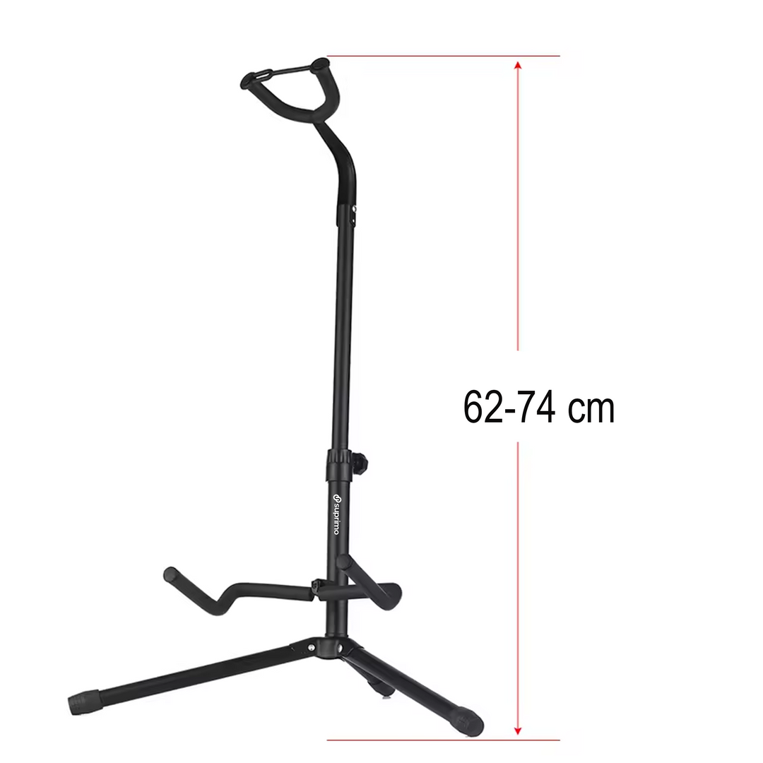 Supporto pieghevole per Chitarre 62-74 cm con cinghia di sicurezza