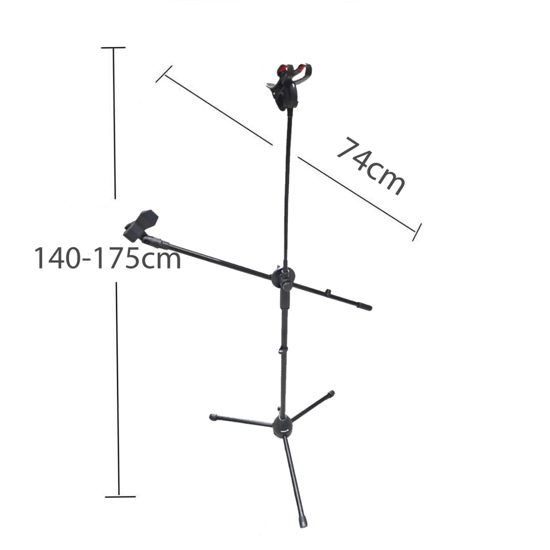 Supporto per microfono con braccio Boom, supporto per smartphone e Gooseneck