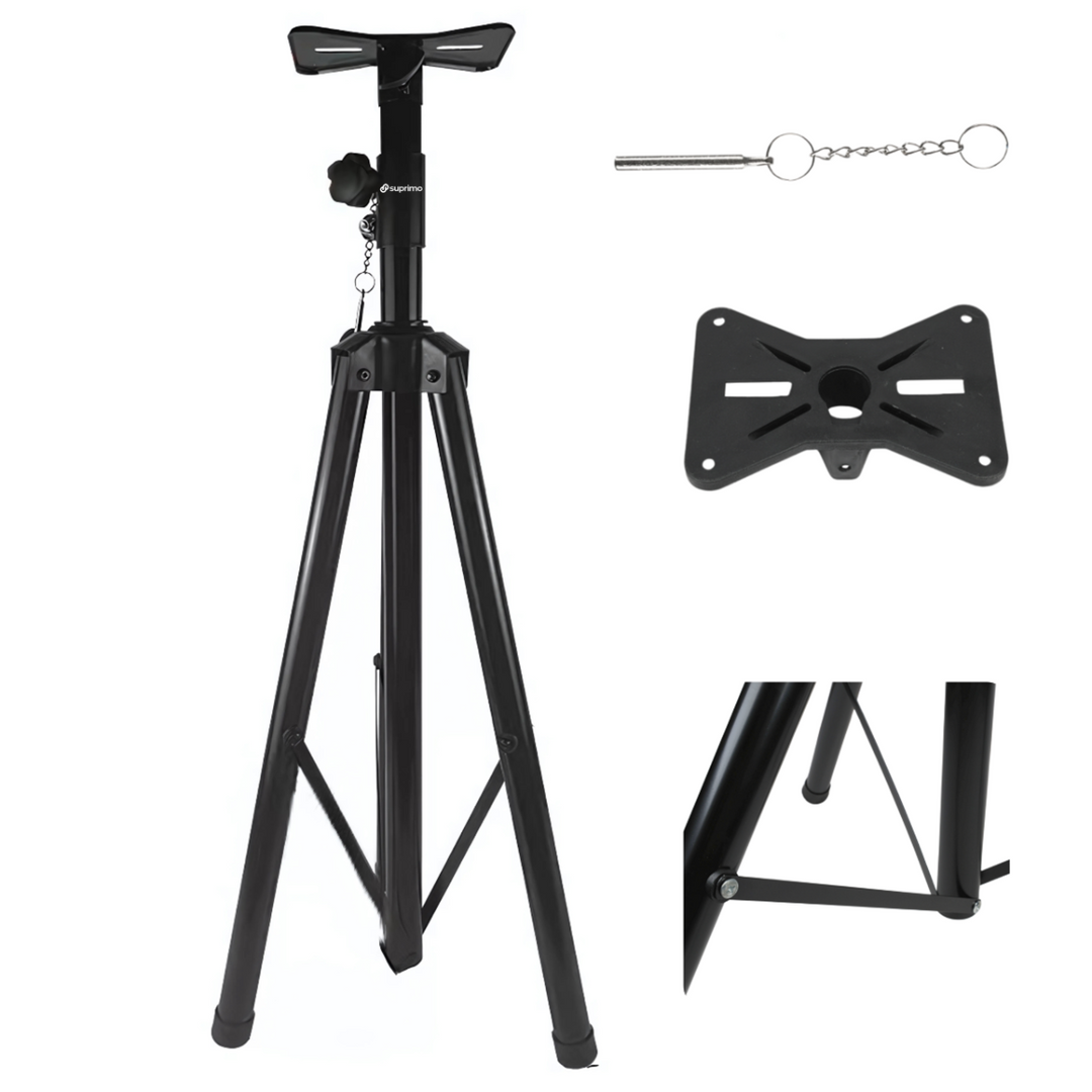 Supporto per altoparlante Tripod Nero con perno di sicurezza