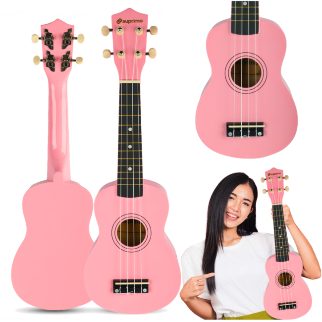 Ukulele soprano, legno rosa