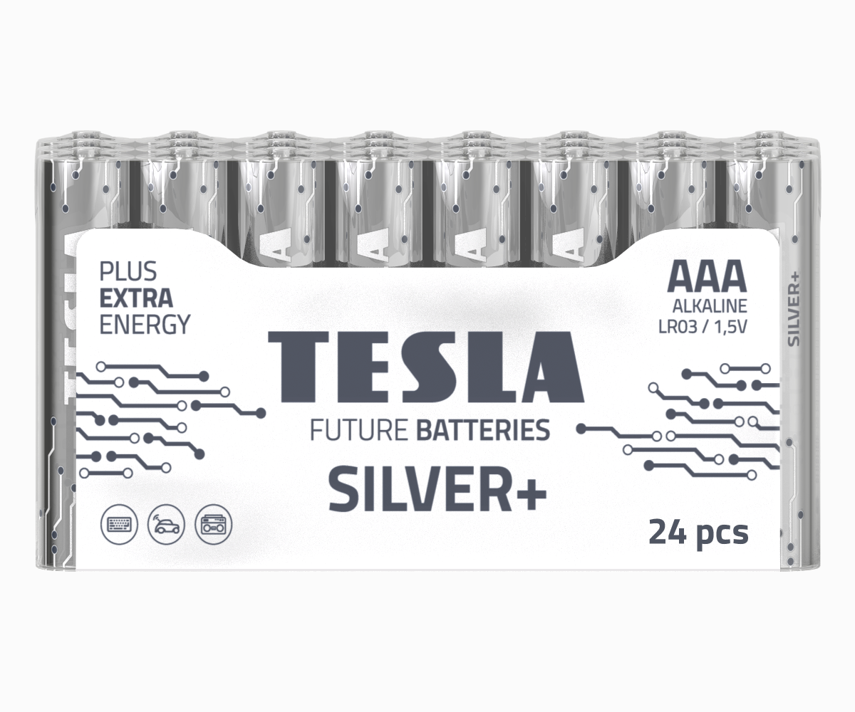Tesla Silver+ AAA Batterie Alcaline (24 pz)