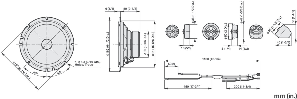 Pioneer TS-A1601C 2-vie Sistema componenti (350W, 16,5cm)