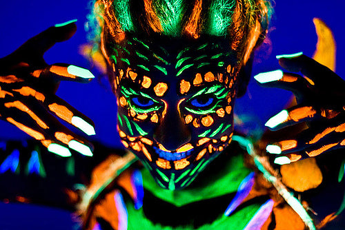 UV face and body paint for 25 people
