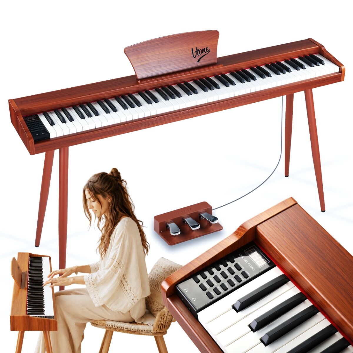 Grooveland DDP-140 Pianoforte elettrico (Scuro)
