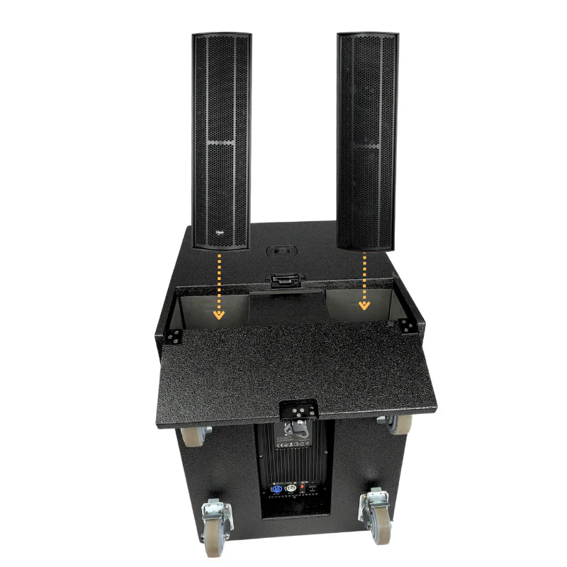 Impianto Karaoke con 2 Microfoni (Nero)