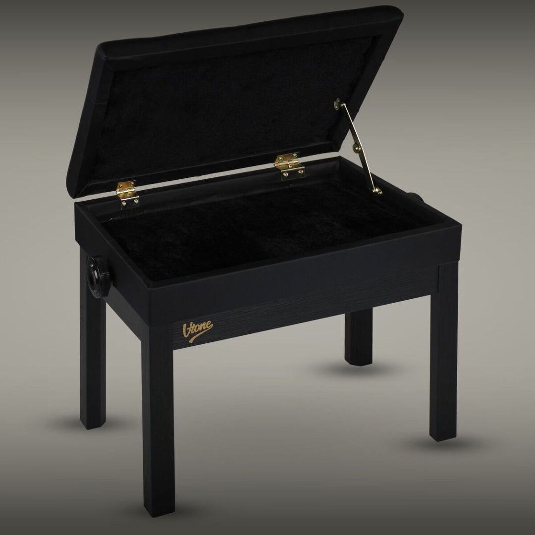 Panca per pianoforte V-TONE PB2 BK – Regolabile 49–57 cm