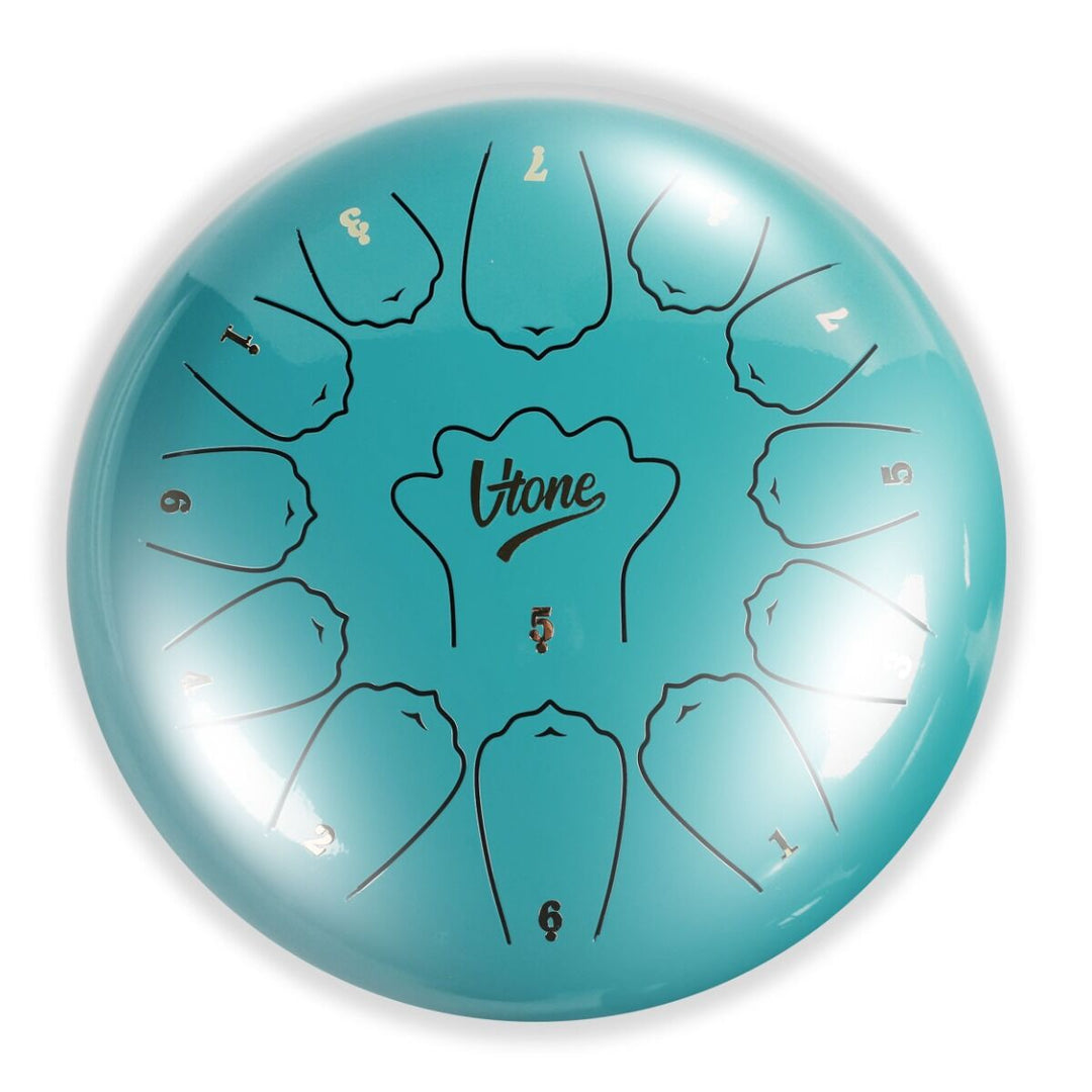 Tongue Drum 12" Ciano inclusa borsa (13 tonalità Scala di C)