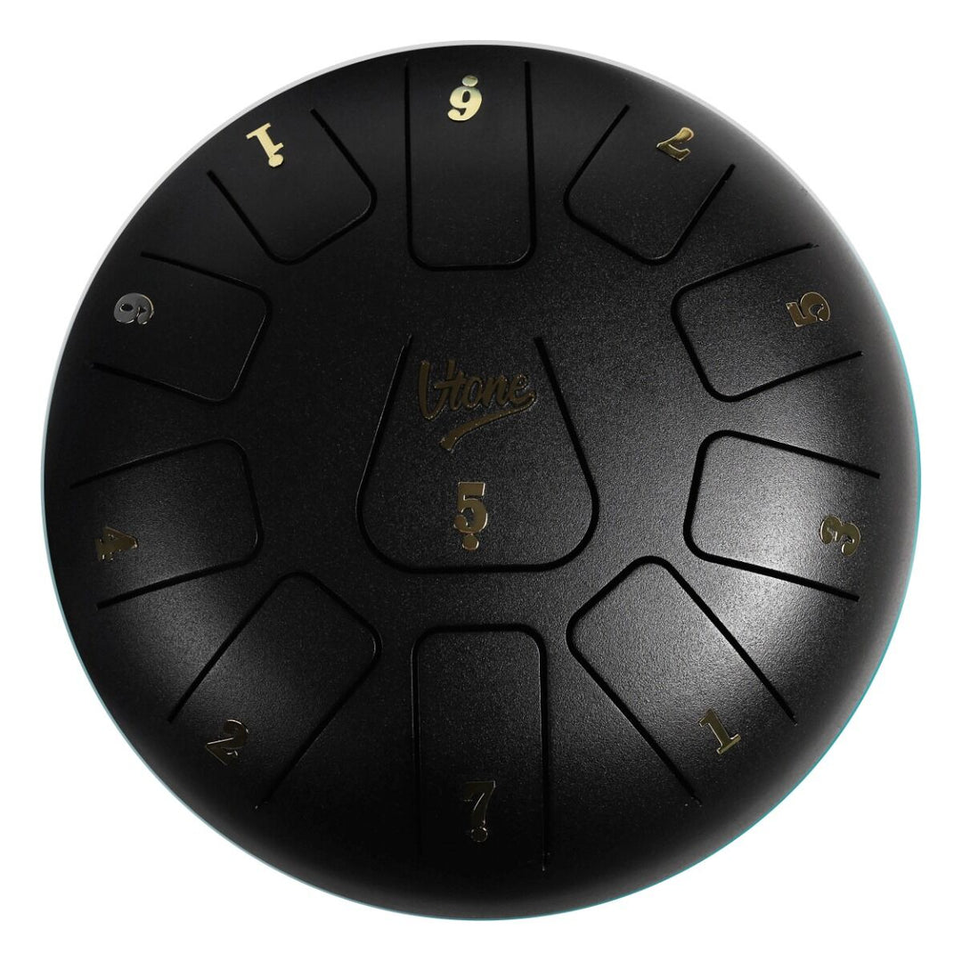 Tongue Drum 8" Nero incl. accessori (11 toni)