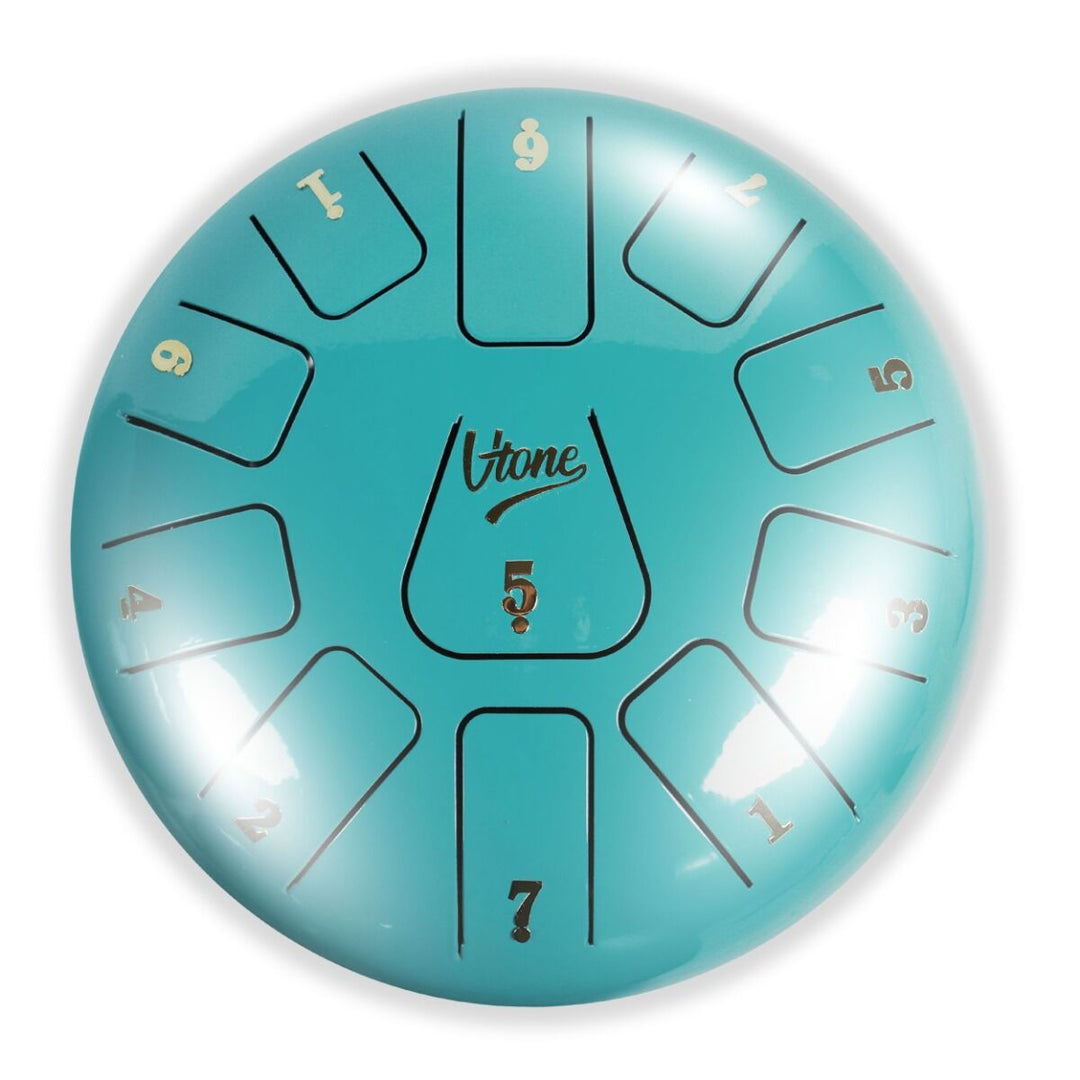 Tongue Drum 8" Ciano incl. custodia (11 toni, scala C)