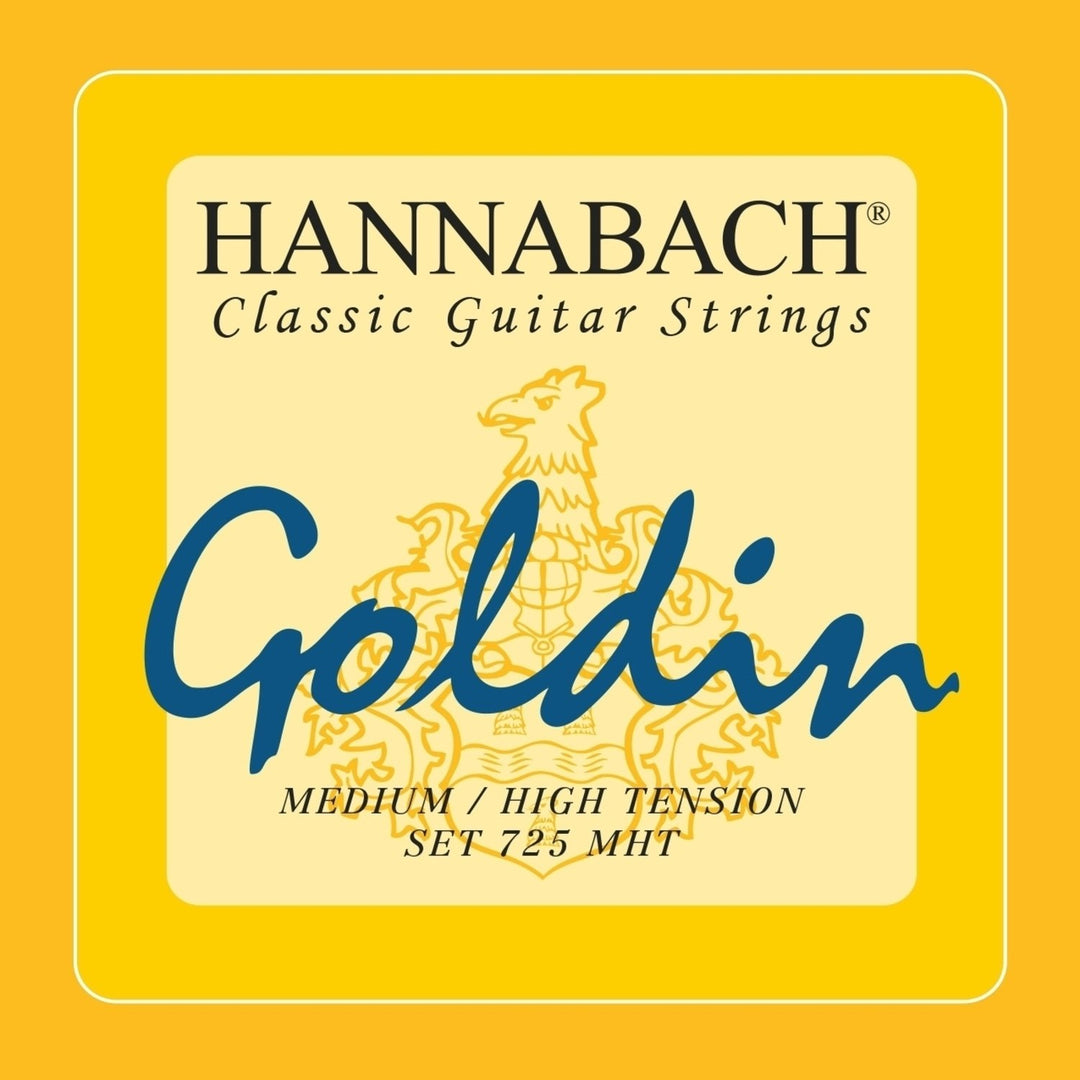 Corde Hannabach per chitarra classica Series 725 tensione Medium/High Goldin - set di 3 corde acute (7258MHTC)