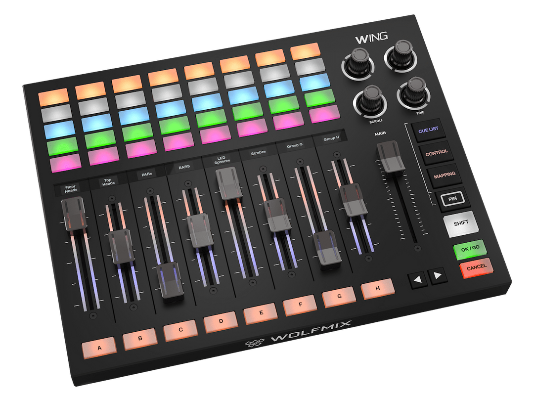 Wolfmix WING – Console per illuminazione DMX professionale e ampliamento W1