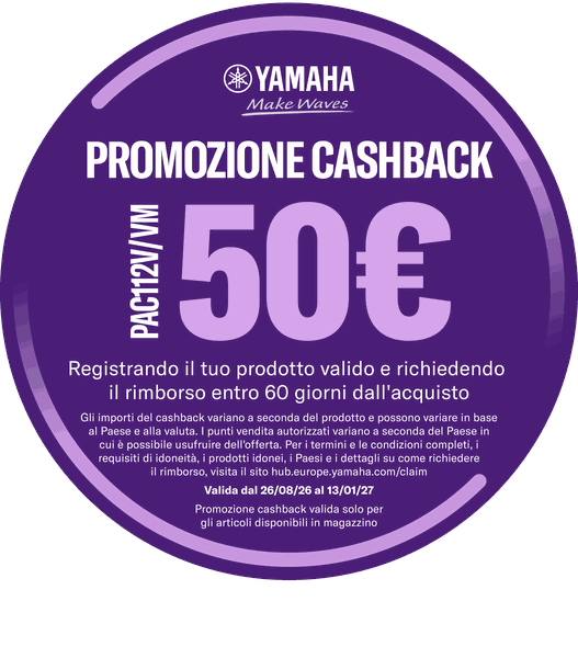 Cashback Yamaha: ricevi 50 € – scopri come