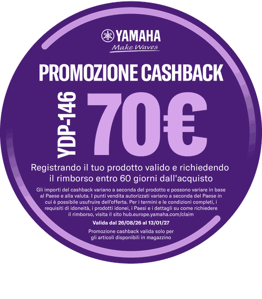 Cashback Yamaha: ricevi 70 € – scopri come