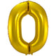 Palloncino a Forma di Numero 0 (Oro, 86 cm)