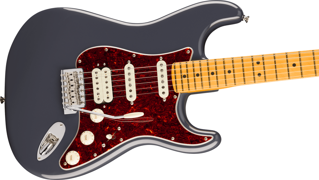 Fender American Professional Classic Stratocaster HSS, tastiera in acero, Faded Black