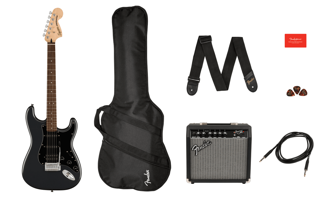 Fender Squier Sonic Stratocaster El-Guitar Start Package (nero)