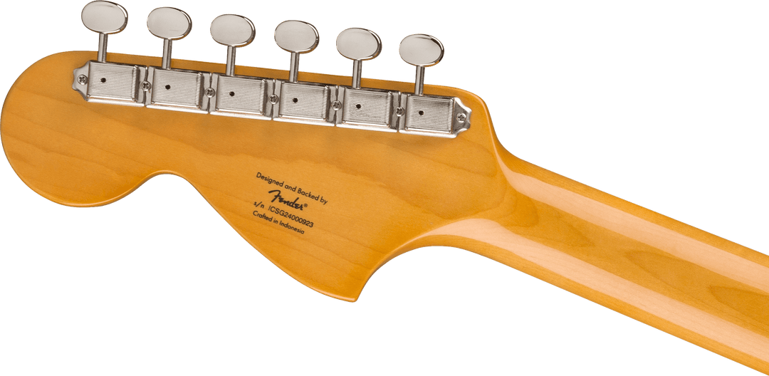 Fender Classic Vibe Active '70s Jazz Bass, tastiera in acero, battipenna Parchment, Ocean Turquoise