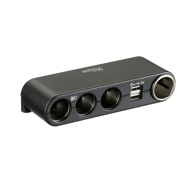 Presa di corrente con 4 prese e USB 12/24 V
