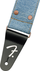 Fender x Wrangler Denim Tracolla per Chitarra (Light Indigo, 2")