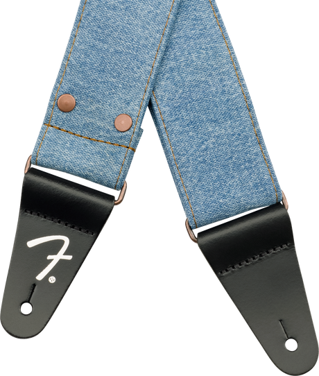 Fender x Wrangler Denim Tracolla per Chitarra (Light Indigo, 2")