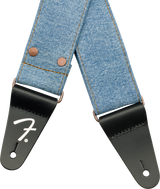 Fender x Wrangler Denim Tracolla per Chitarra (Light Indigo, 2")