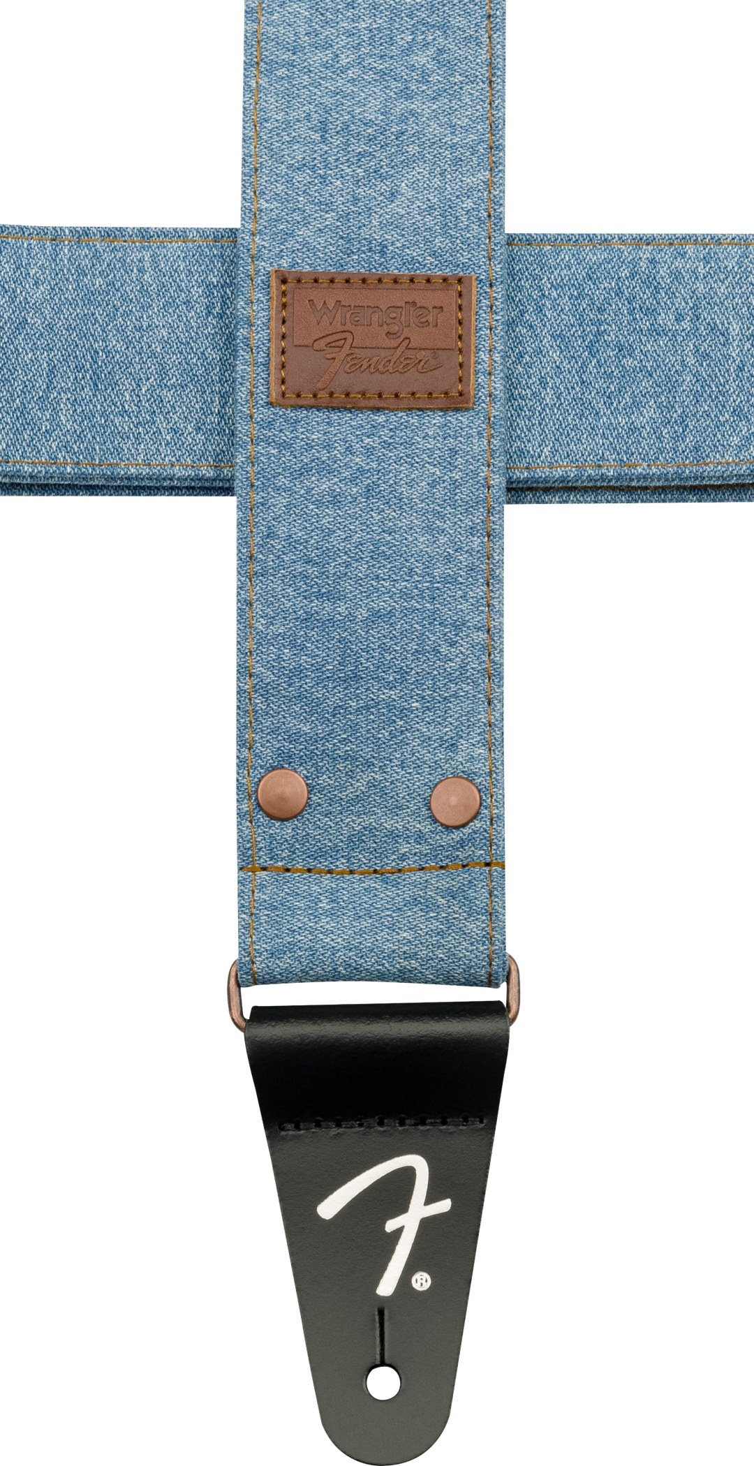 Fender x Wrangler Denim Tracolla per Chitarra (Light Indigo, 2")