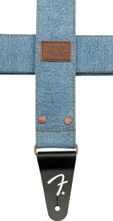 Fender x Wrangler Denim Tracolla per Chitarra (Light Indigo, 2")