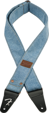 Fender x Wrangler Denim Tracolla per Chitarra (Light Indigo, 2")