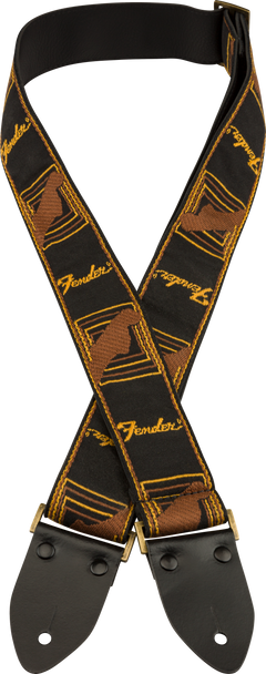 Fender Legacy Vintage Tracolla per Chitarra (Black/Yellow/Brown, 2")