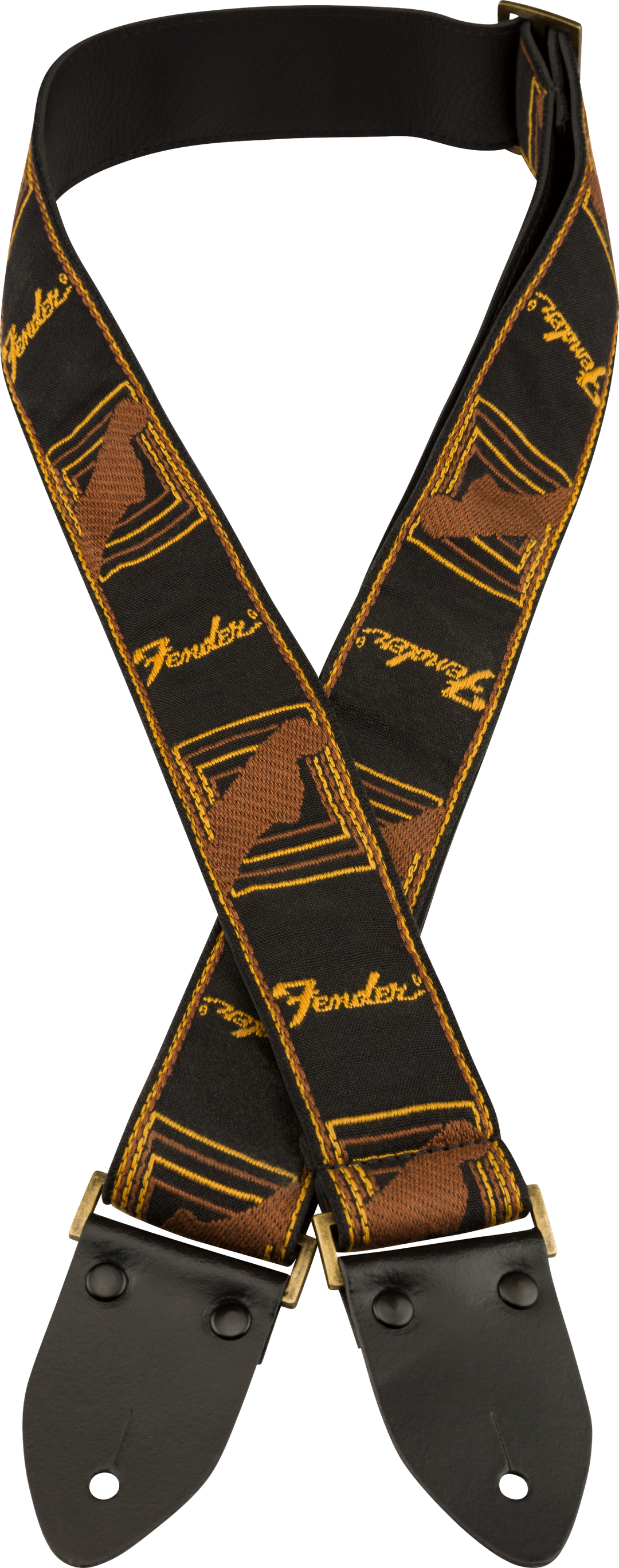 Fender Legacy Vintage Tracolla per Chitarra (Black/Yellow/Brown, 2")