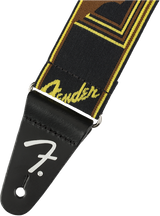 Fender Weighless Tracolla per Chitarra (Black/Yellow/Brown, 2")