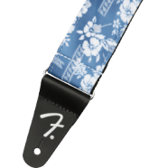 Fender Hawaiian Tracolla per Chitarra (Blue Floral, 2")