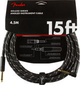 Fender Deluxe Cavo per Chitarra Vinkelstik (Black Tweed, 4,5m)