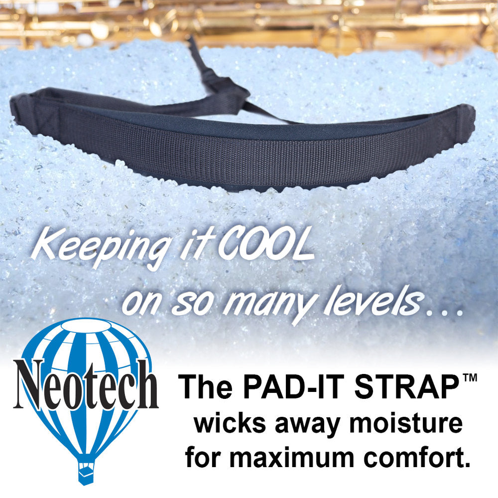Neotech Pad-It Strap tracolla per sassofono XL, nera, da 51 a 68 cm