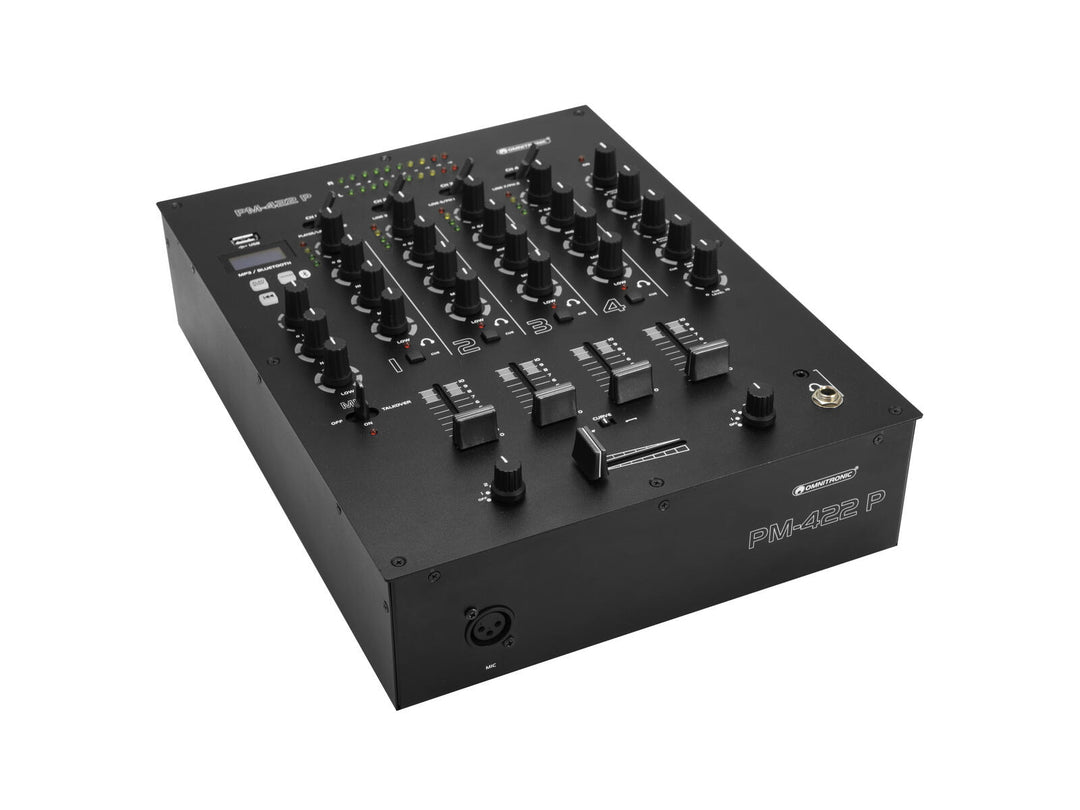 OMNITRONIC PM-422P Mixer DJ a 4 canali con Bluetooth e lettore USB