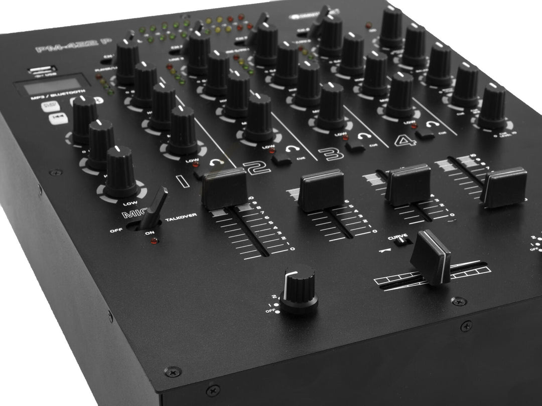 OMNITRONIC PM-422P Mixer DJ a 4 canali con Bluetooth e lettore USB